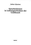 Tapa de Sprachenlernen in Lebensgeschichten der Goethezeit