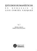 Tapa de Estudios humanísticos en homenaje a Luis Cortés Vázquez