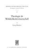 Tapa de Theologie als Wirklichkeitswissenschaft
