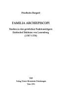 Tapa de Familia Archiepiscopi