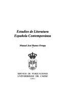 Tapa de Estudios de literatura española contemporánea