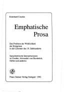 Tapa de Emphatische Prosa