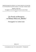 Tapa de Zur Poetik und Rezeption von Božena Němcovás "Babička"