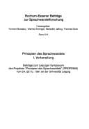 Tapa de Prinzipien des Sprachwandels, I. Vorbereitung