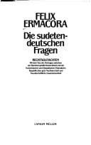 Tapa de Die sudetendeutschen Fragen