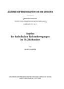 Tapa de Aspekte der katholischen Reformbewegungen im 16. Jahrhundert
