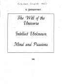 Tapa de The will of the universe ; Intellect unknown ; Mind and passions