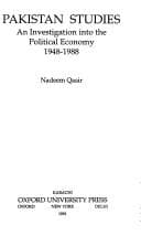 Tapa de Pakistan studies