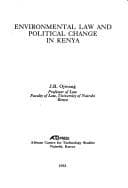 Tapa de Environmental law and political change in Kenya