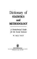 Tapa de Dictionary of statistics and methodology