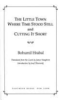 Tapa de The little town where time stood still ; and, Cutting it short