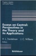 Tapa de Essays on control