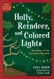 Tapa de Holly, reindeer, and colored lights