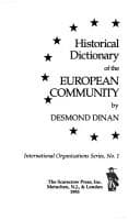 Tapa de Historical dictionary of the European community