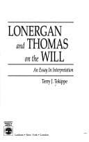 Tapa de Lonergan and Thomas on the will
