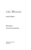 Tapa de The desert