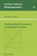 Tapa de Mathematical structures of epidemic systems
