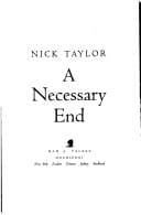 Tapa de A necessary end