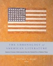 Tapa de The chronology of American literature