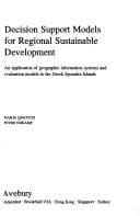 Tapa de Decision support models for regional sustainable development