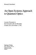 Tapa de An open systems approach to quantum optics