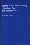 Tapa de Studies in the life and ministry of the early Paul and related issues