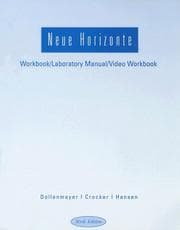 Tapa de Neue Horizonte Workbook/Lab/video Manual