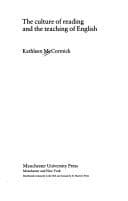 Tapa de The culture of reading and the teaching of English