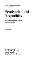 Tapa de Hemivariational inequalities