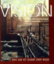 Tapa de Enduring Vision: A History of the American People Volume 2
