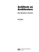 Tapa de Architects on architecture