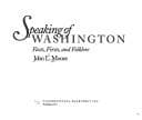 Tapa de Speaking of Washington