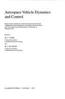 Tapa de Aerospace vehicle dynamics and control