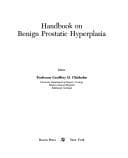 Tapa de Handbook on benign prostatic hyperplasia