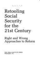 Tapa de Retooling Social Security for the 21st century