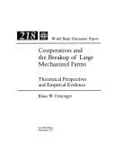 Tapa de Cooperatives and the breakup of large mechanized farms