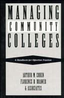 Tapa de Managing community colleges