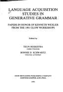 Tapa de Language Acquisition Studies in Generative Grammar