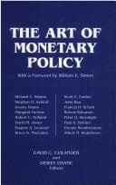 Tapa de The Art of monetary policy