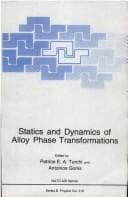 Tapa de Statics and dynamics of alloy phase transformations