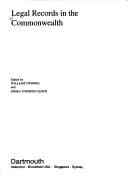 Tapa de Legal records in the Commonwealth