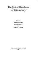 Tapa de The Oxford handbook of criminology