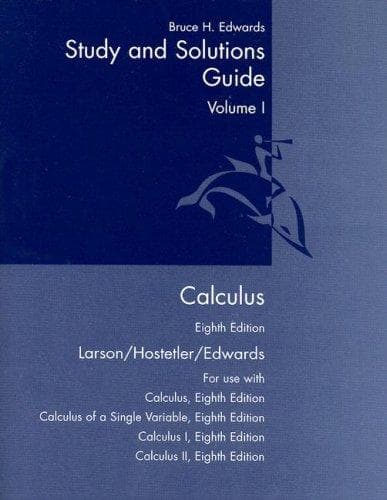 Tapa de Study And Solutions Guide for Larson's Calculus