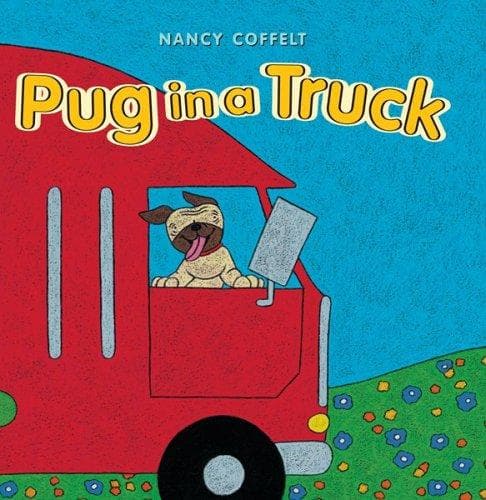 Tapa de Pug in a truck
