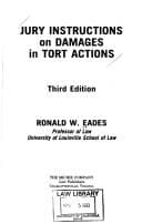 Tapa de Jury instructions on damages in tort actions