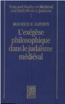 Tapa de L' exégèse philosophique dans le judaïsme médiéval