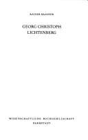 Tapa de Georg Christoph Lichtenberg