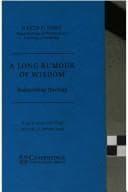 Tapa de A long rumour of wisdom