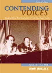 Tapa de Contending Voices: Biographical Explorations of the American Past, Volume II