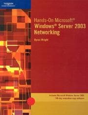 Tapa de Hands-On Microsoft Windows Server 2003 Networking